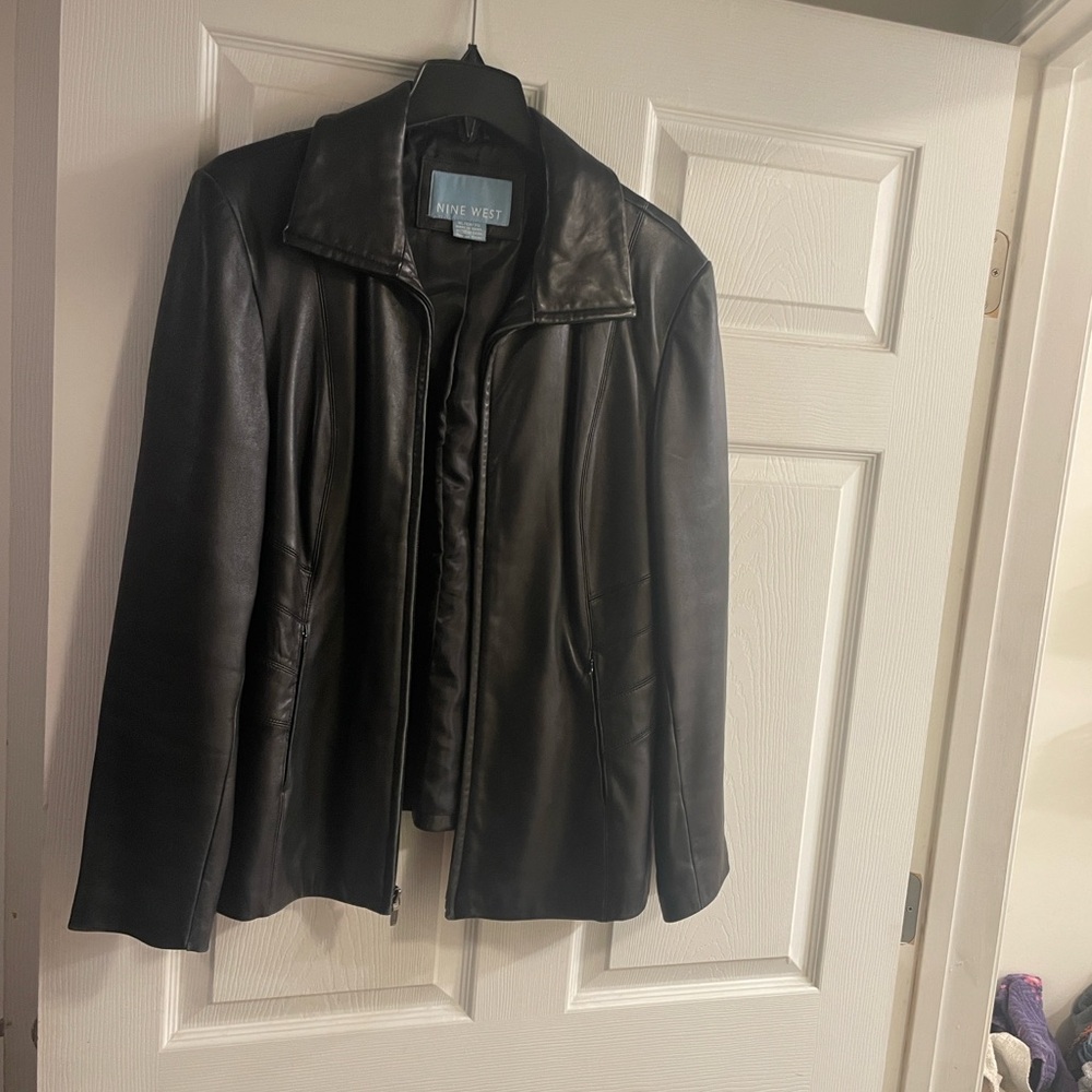Nine West Black Leather Jacket